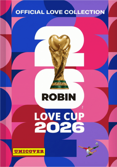 Couverture du magazine Love Cup 2026 : trophée doré en forme de cœur sur motifs bleu, rose et rouge